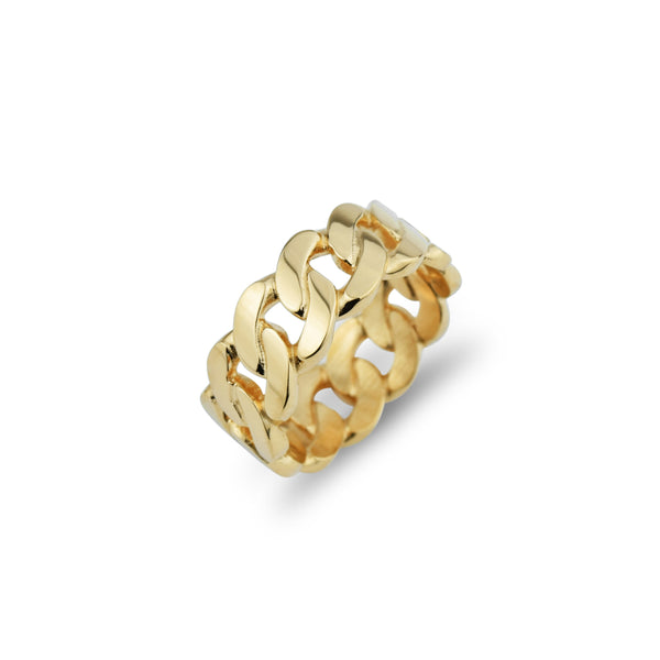 Gold Cuban Chain Ring - Beadrid