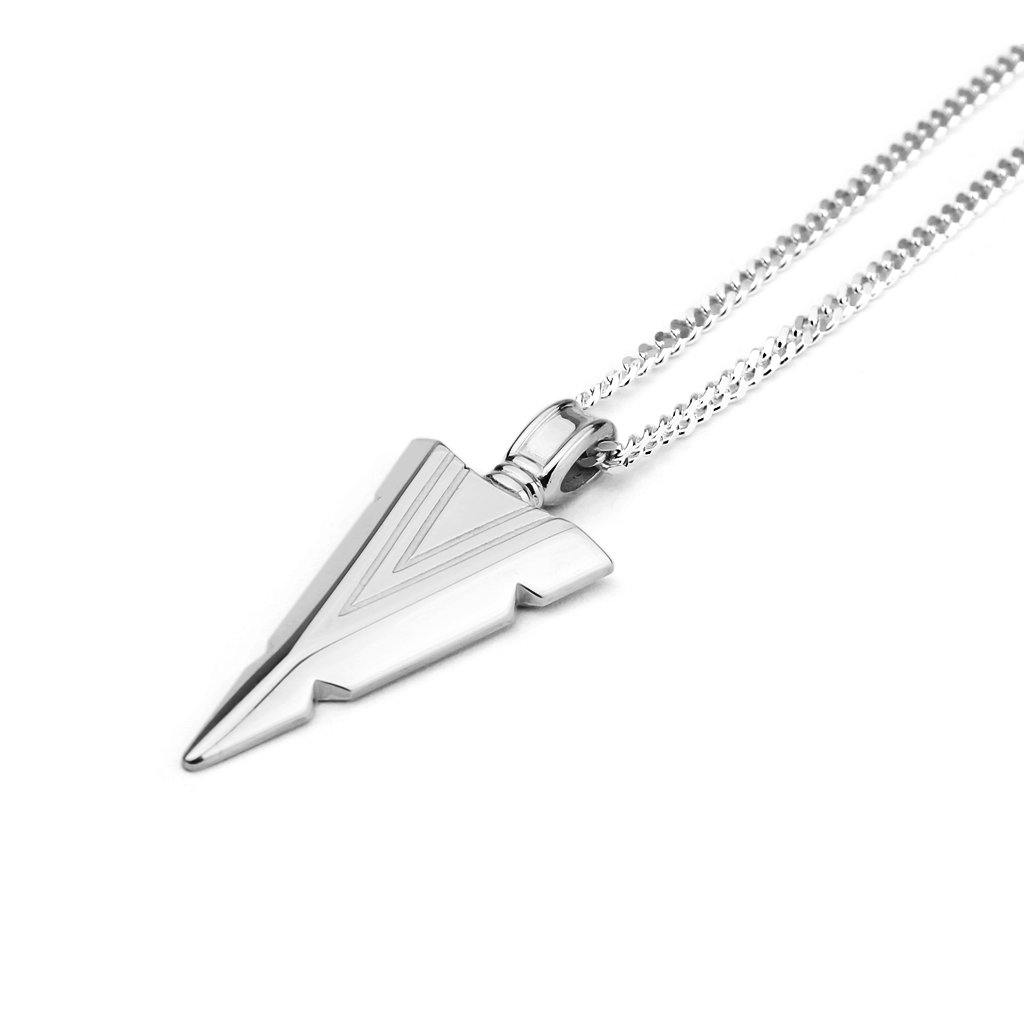 Men's Silver Arrowhead Necklace Beadrid