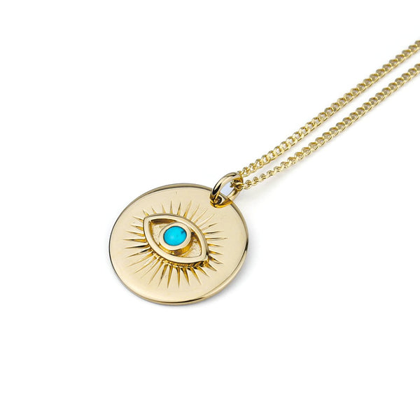 Women's Gold Evil Eye Necklace