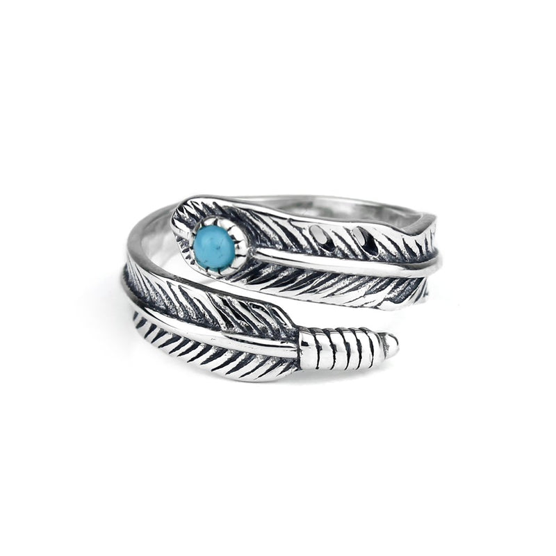 Silver Feather Ring for Her - Beadrid