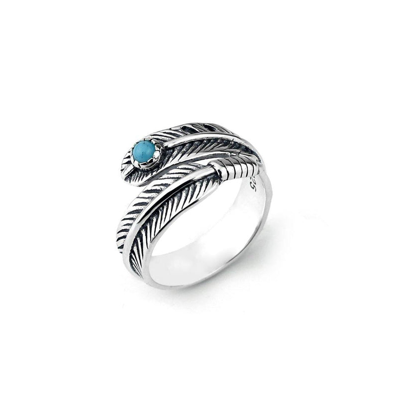 Silver Feather Ring for Her - Beadrid