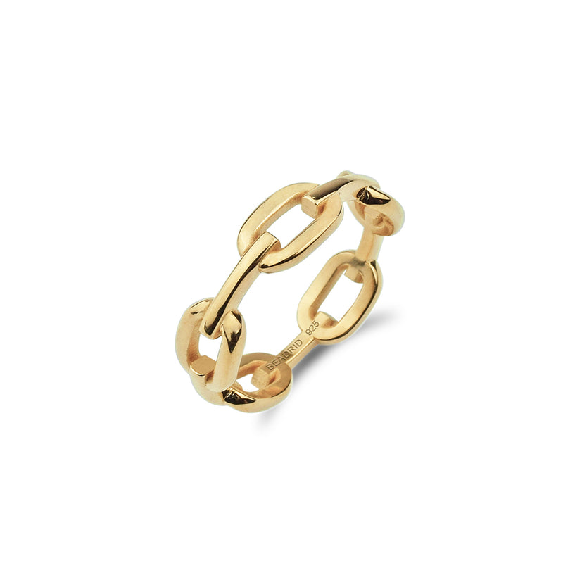 Gold Chain Link Ring - Beadrid