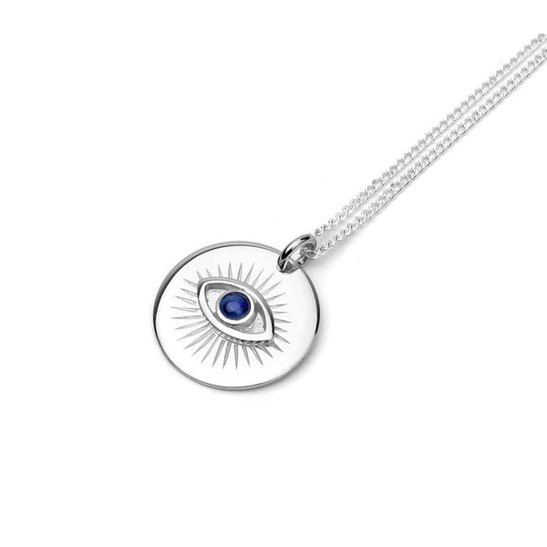 Women's Silver Evil Eye Necklace - Beadrid